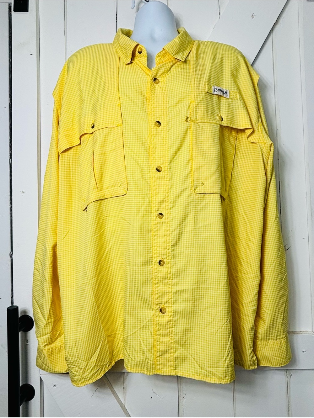 Unbranded Men’s Yellow Fishing Button-Up Jacket M602